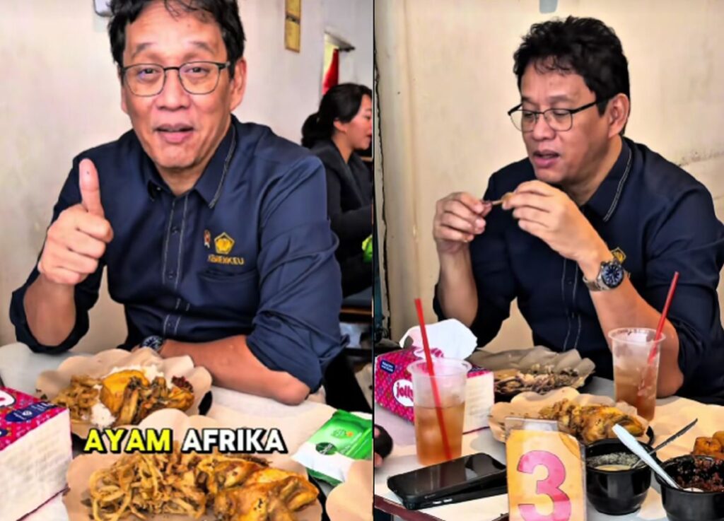 Menkeu Purbaya Cicipi Ayam Afrika di Kebon Sirih, Rasanya Bikin Penasaran
